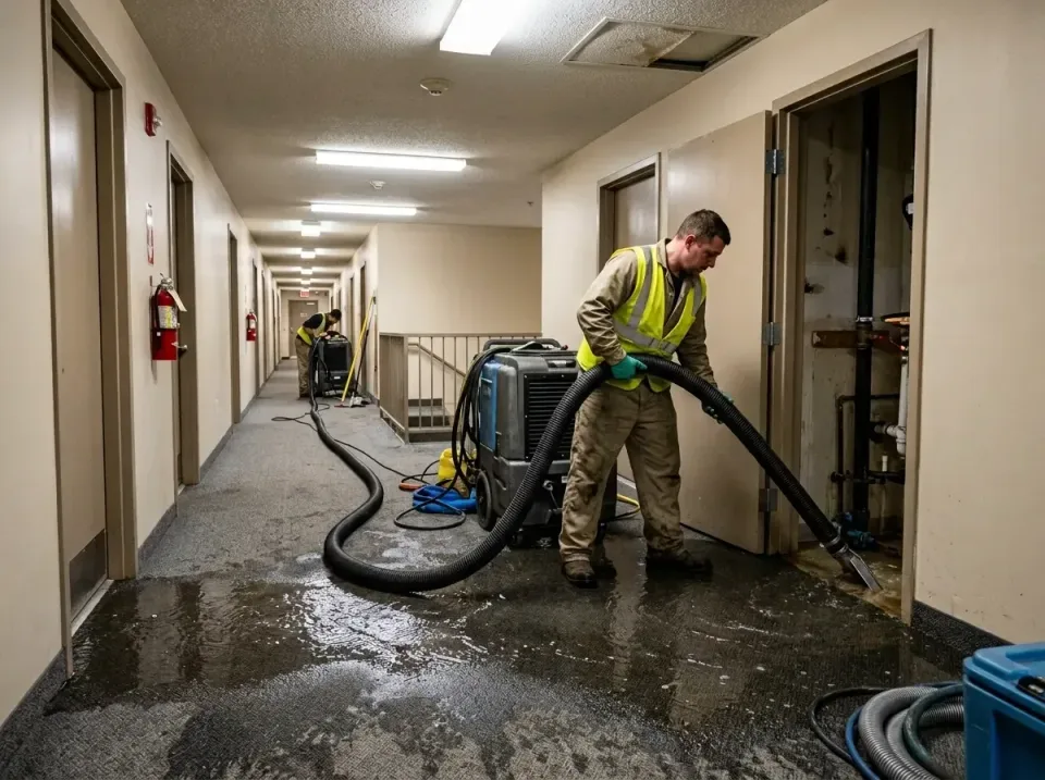 multi-unit-apartment-hallway-f-005 — frequently asked questions, Emergency Burst Pipe Water Extraction & Removal in Lipscomb…